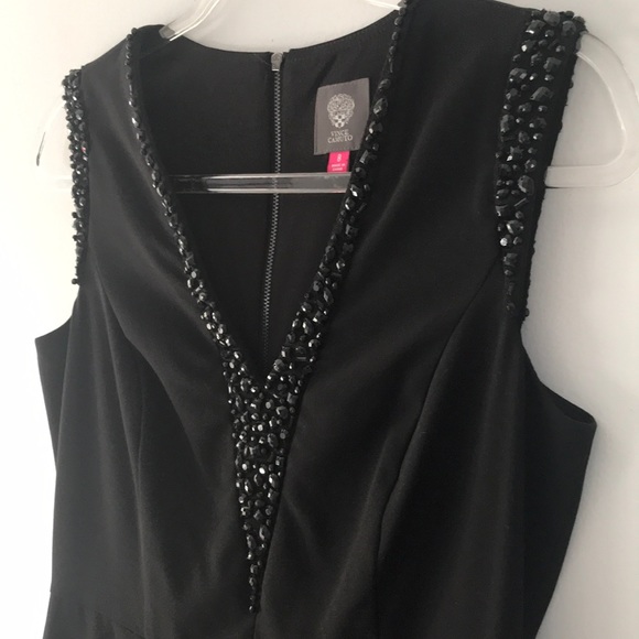 VINCE CAMUTO | 8 | Beaded V Neck | Dress - Picture 2 of 8